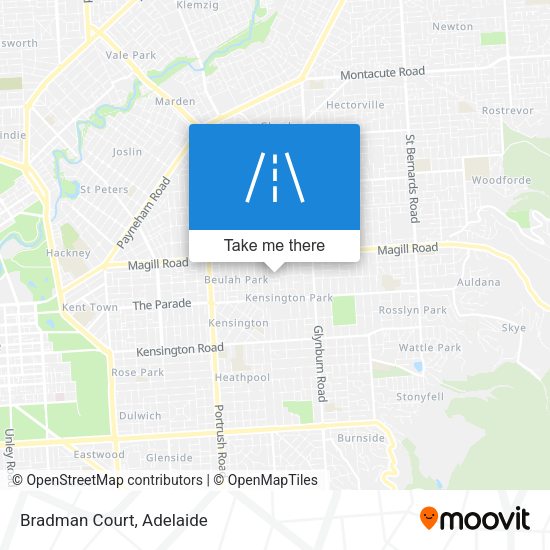 Bradman Court map