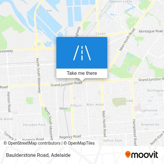 Baulderstone Road map