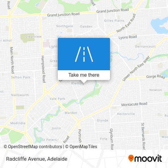 Radcliffe Avenue map