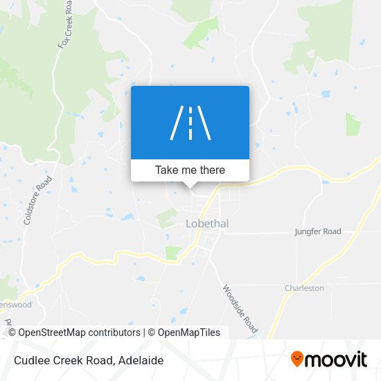 Cudlee Creek Road map