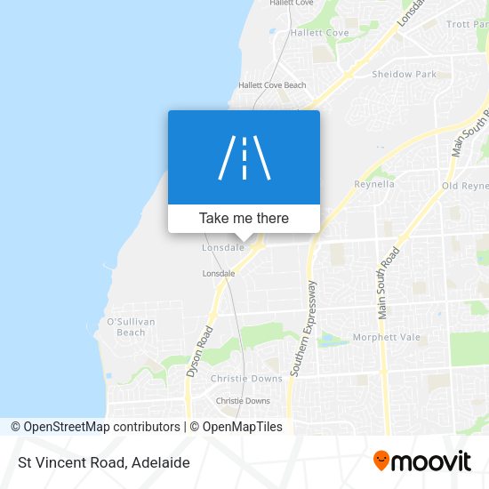 St Vincent Road map