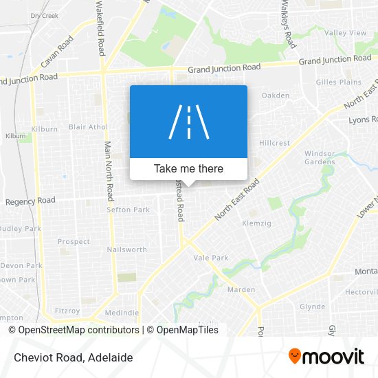 Cheviot Road map