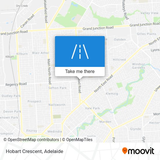 Hobart Crescent map