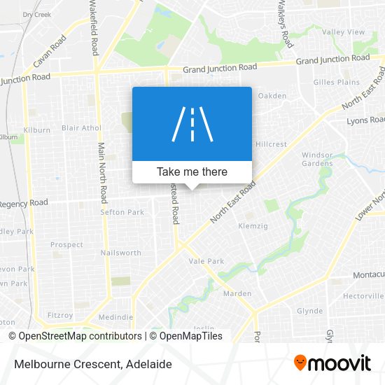 Melbourne Crescent map