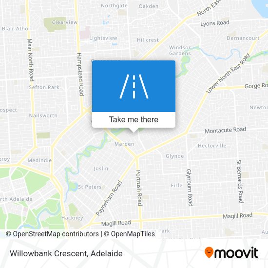 Willowbank Crescent map