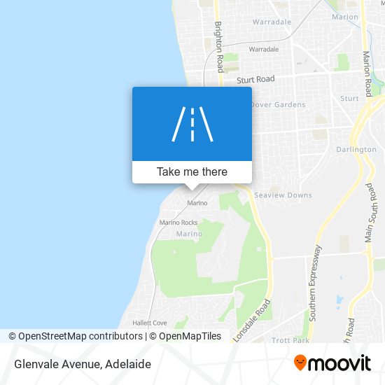 Mapa Glenvale Avenue