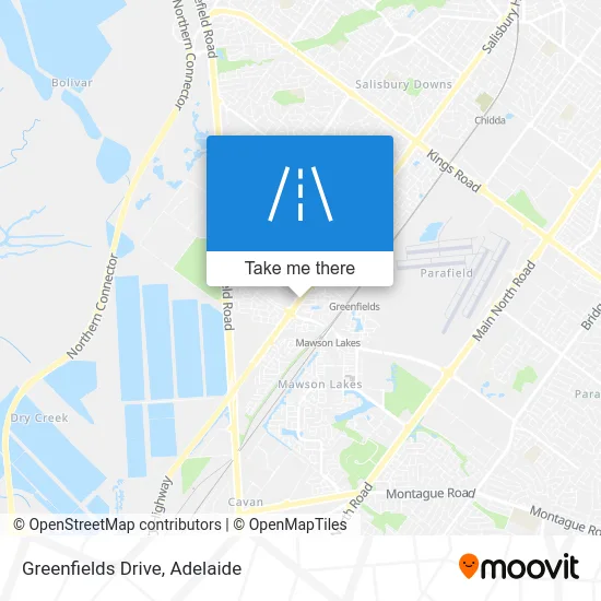 Mapa Greenfields Drive