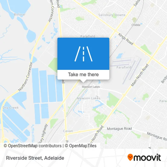 Mapa Riverside Street