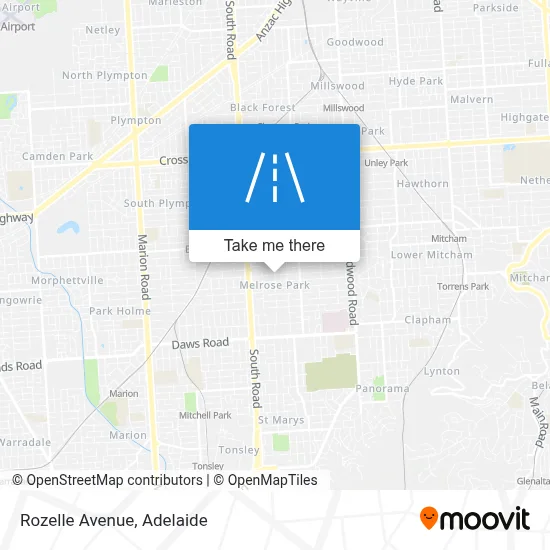 Mapa Rozelle Avenue