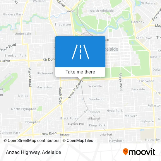 Anzac Highway map