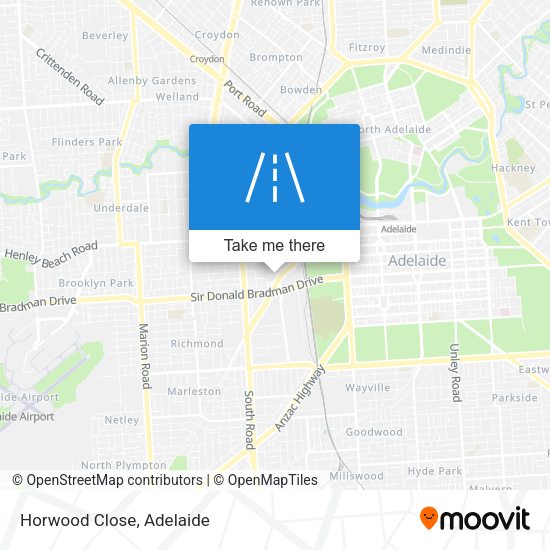 Horwood Close map