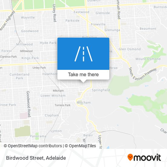 Mapa Birdwood Street