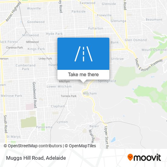 Muggs Hill Road map