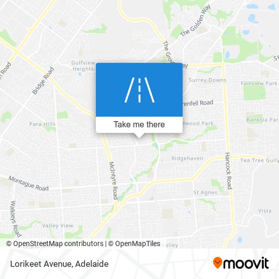 Lorikeet Avenue map