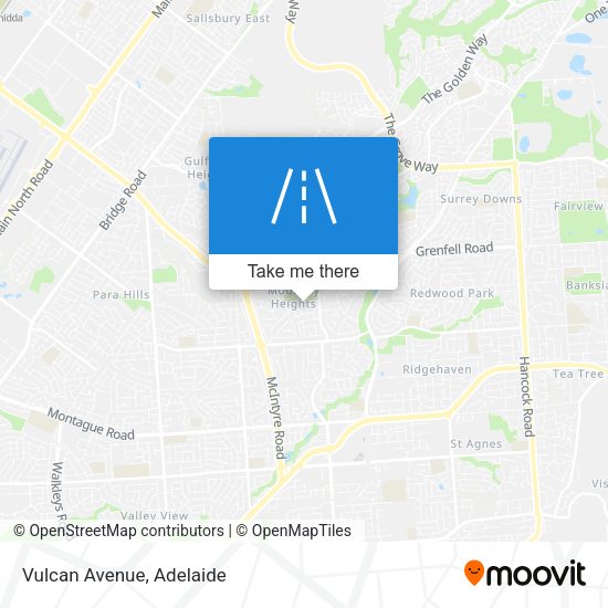 How to get to Vulcan Avenue in Modbury Heights by Bus or Train?
