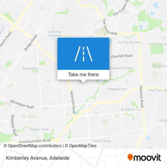 Kimberley Avenue map