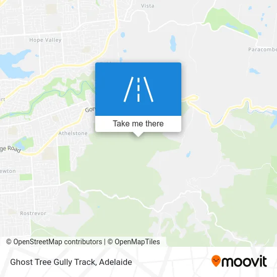 Mapa Ghost Tree Gully Track