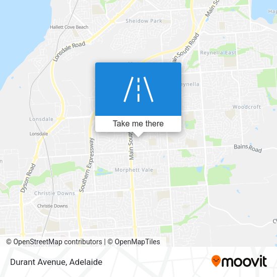 Durant Avenue map