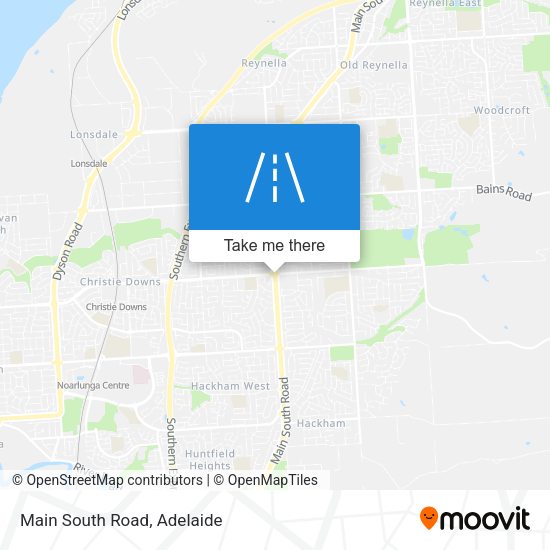 Main South Road map