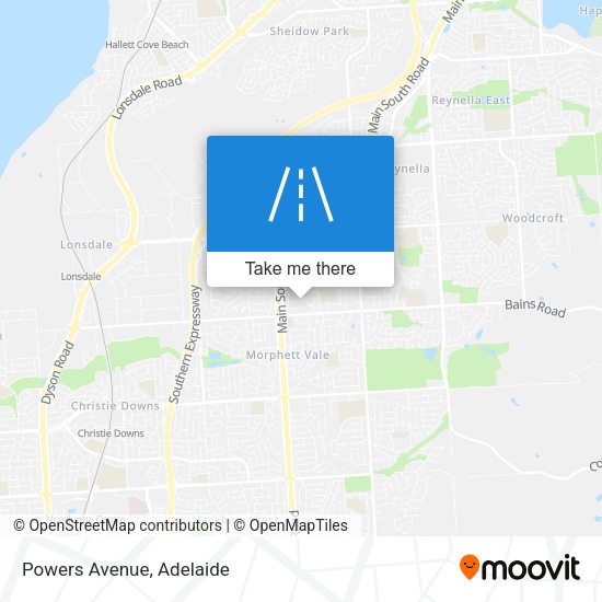 Powers Avenue map