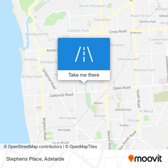 Mapa Stephens Place