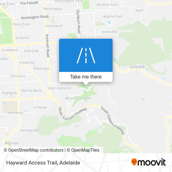 Hayward Access Trail map