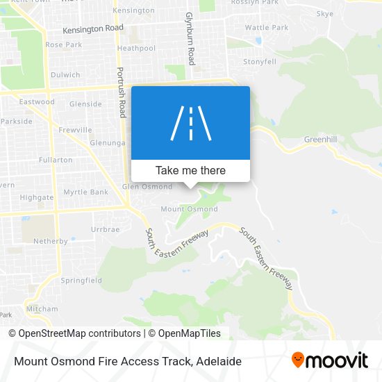 Mount Osmond Fire Access Track map