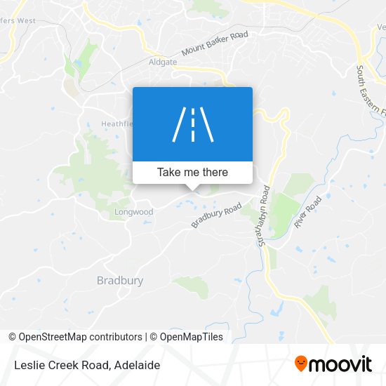 Leslie Creek Road map