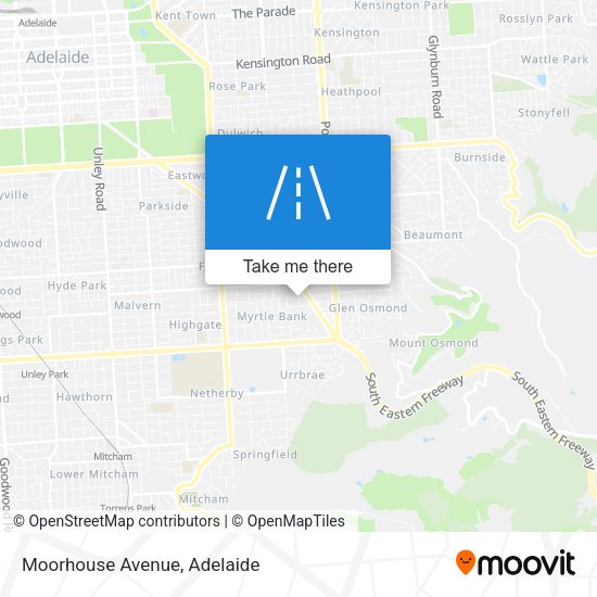 Moorhouse Avenue map