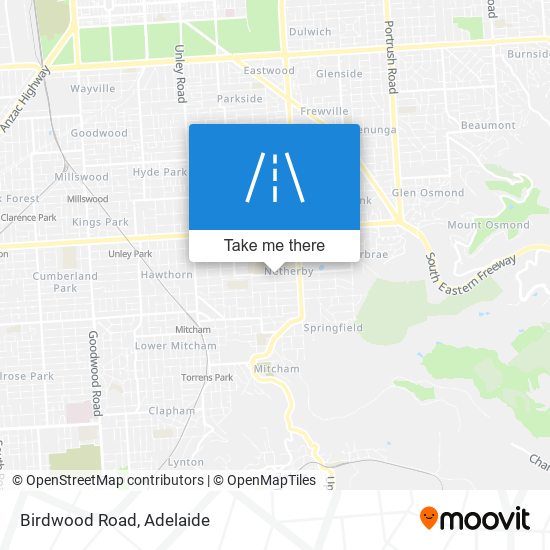 Mapa Birdwood Road