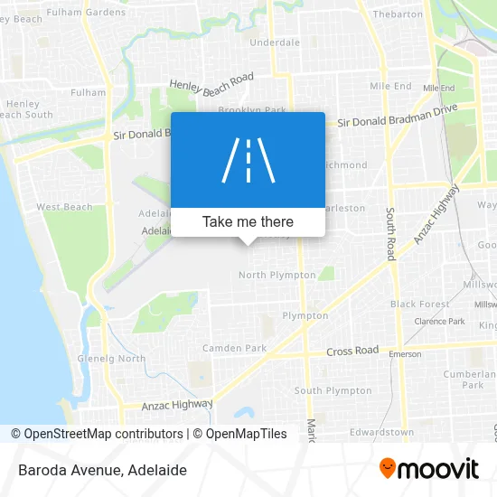 Baroda Avenue map