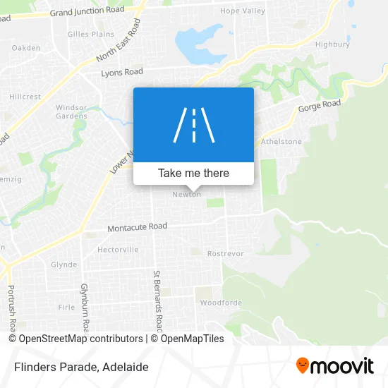Mapa Flinders Parade