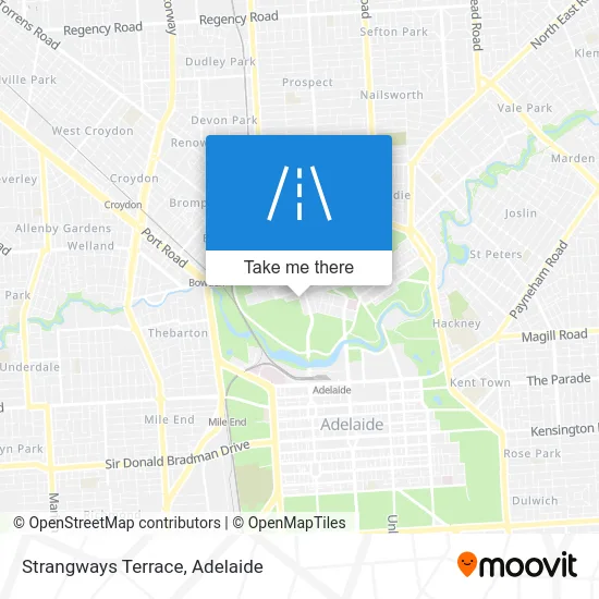 Mapa Strangways Terrace