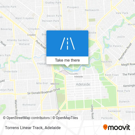 Mapa Torrens Linear Track