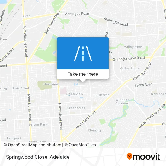 Mapa Springwood Close