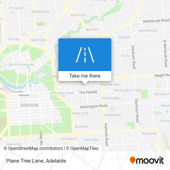 Plane Tree Lane map