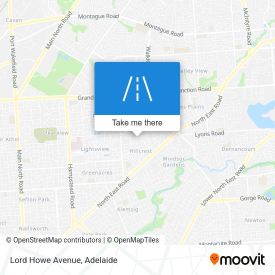 Lord Howe Avenue map