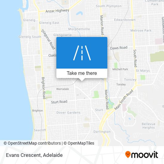 Evans Crescent map