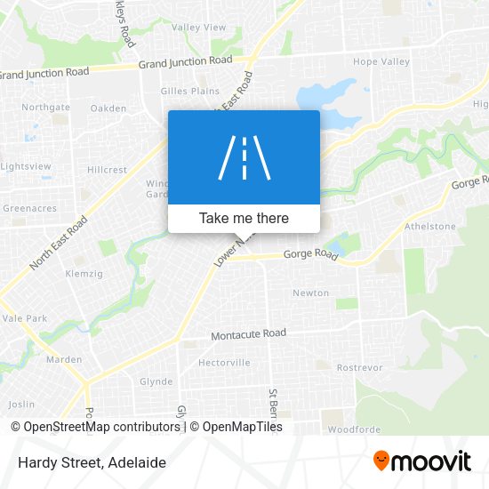 Hardy Street map