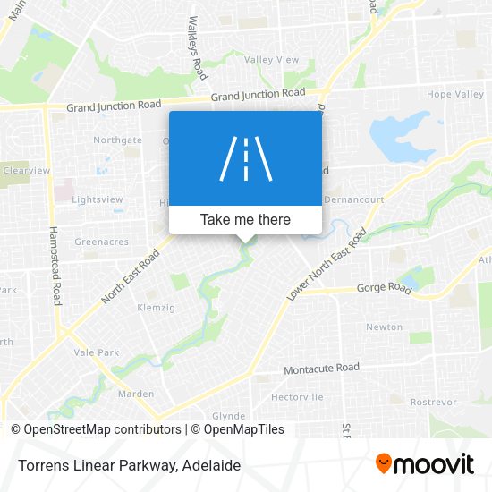 Torrens Linear Parkway map