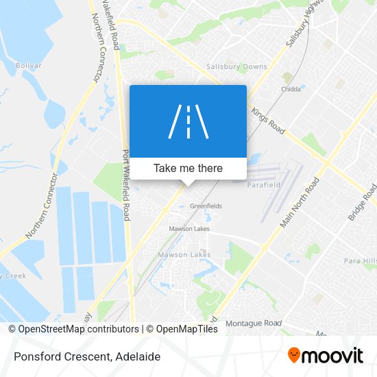 Ponsford Crescent map