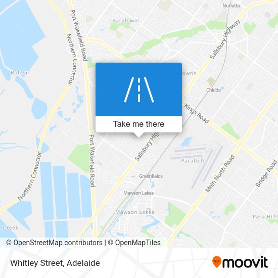 Whitley Street map