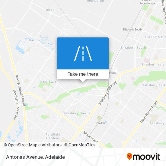 Mapa Antonas Avenue