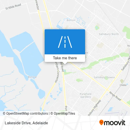 Mapa Lakeside Drive