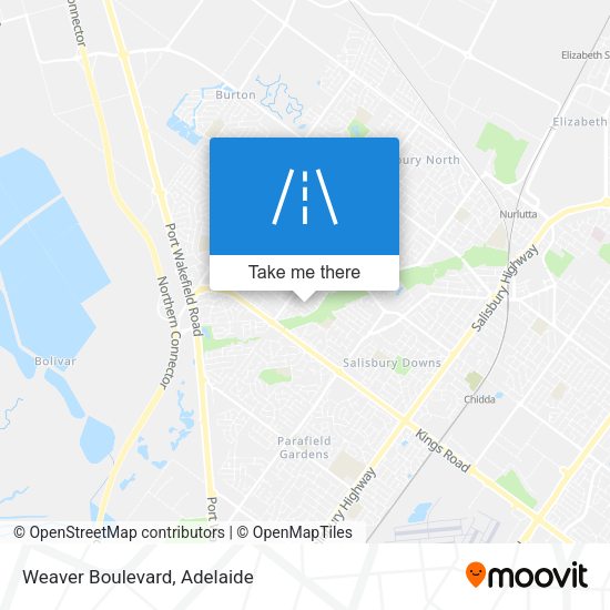 Weaver Boulevard map