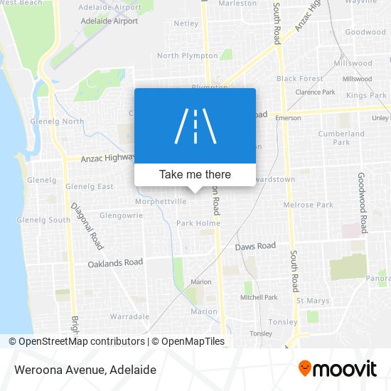 Weroona Avenue map