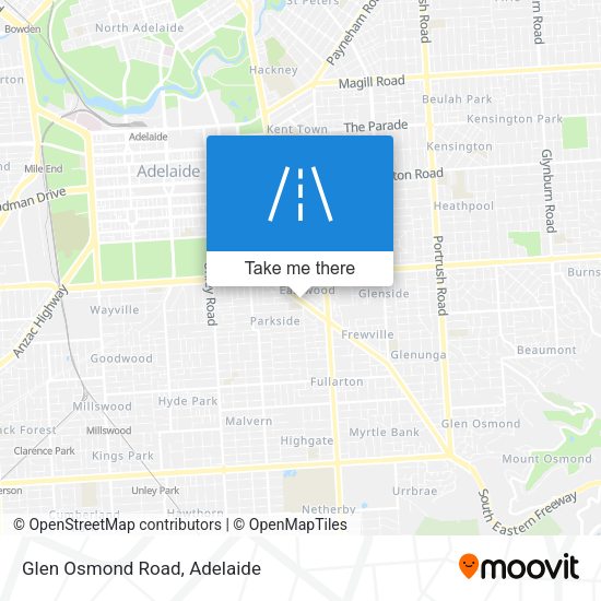 Glen Osmond Road map