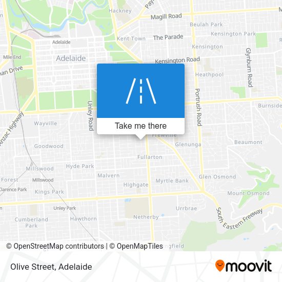 Olive Street map