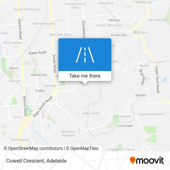 Cowell Crescent map