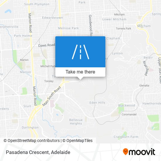 Pasadena Crescent map